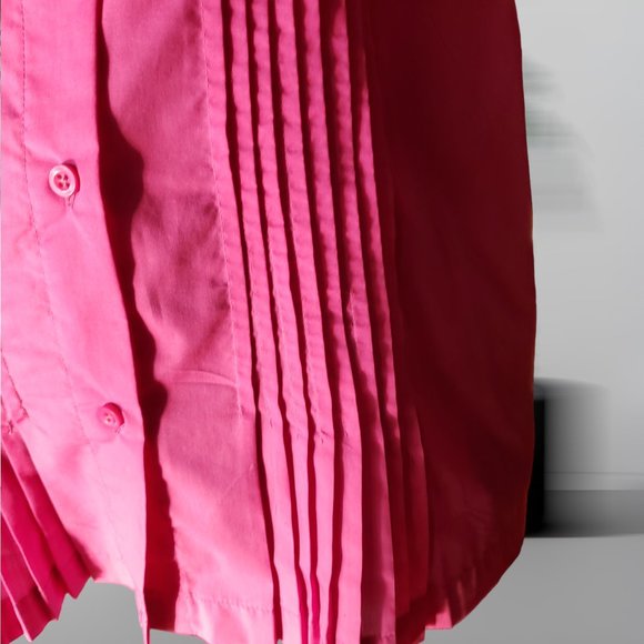 American Sweetheart Vintage 90's Ladies Button-Down Shirt - Pleated, Collar - Picture 9 of 10